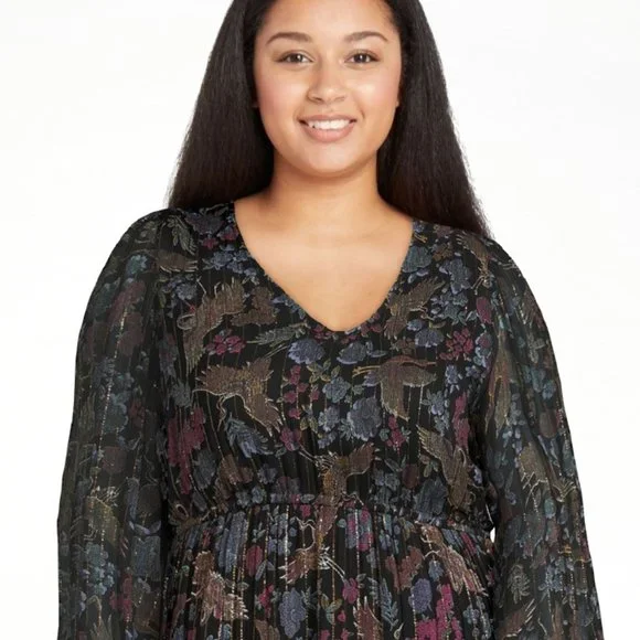 Romantic Gypsy Floral Tiered Maxi Dress Szs 2X 3X NWT - Picture 3 of 4